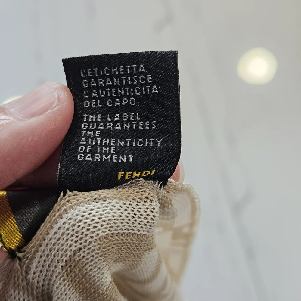 Fendi Beige Monogram Scarf - Picture 8 of 10